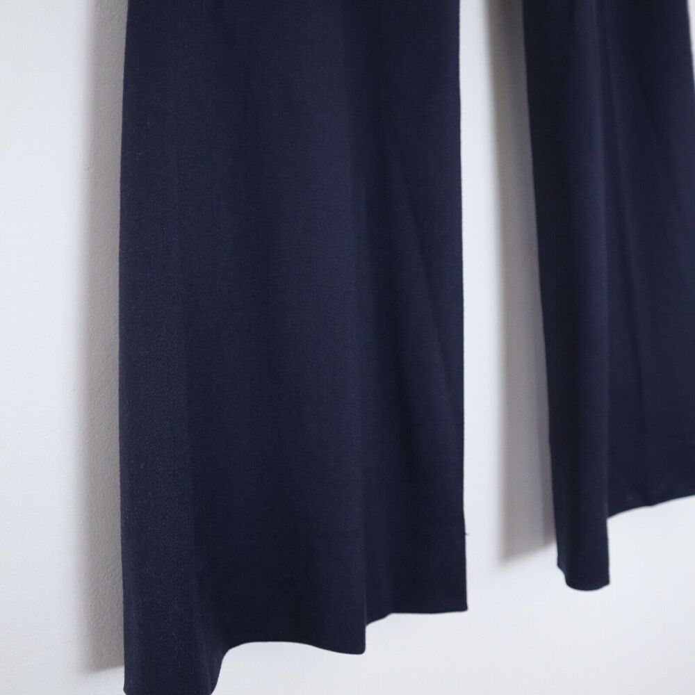 Emilio Pucci US 6 Wool Blend High Rise Wide Leg Trouser Pants Navy Blue - Picture 6 of 10